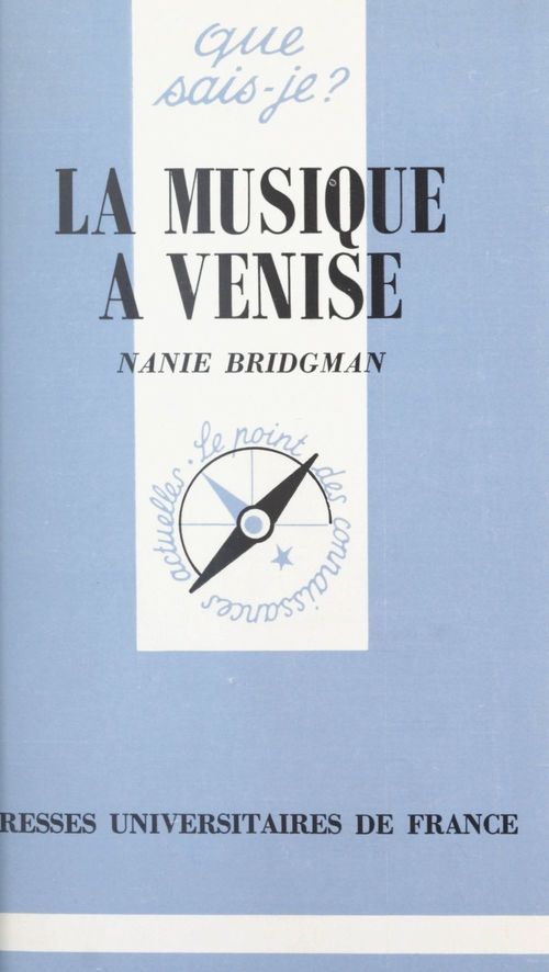 ebook cover of La musique à Venise, by Nanie Bridgman