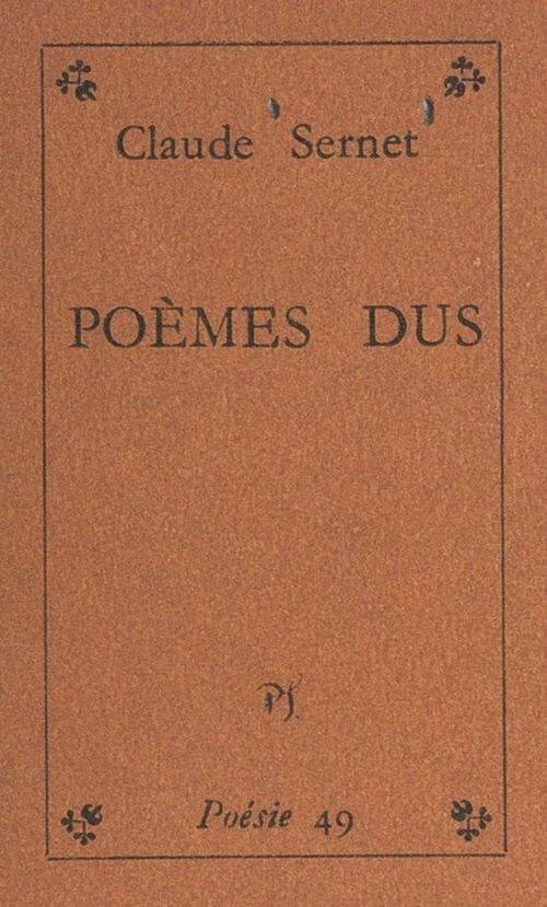 Couverture ebook de Poèmes dus, de Claude Sernet