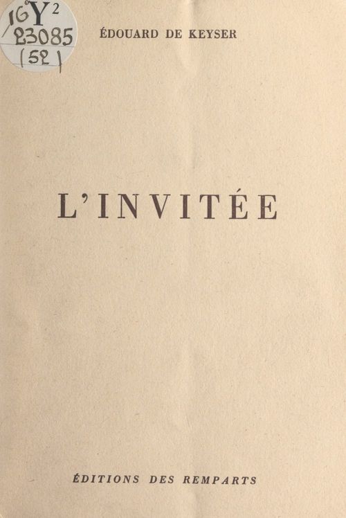 Couverture ebook de L'invitée, de Edouard De Keyser