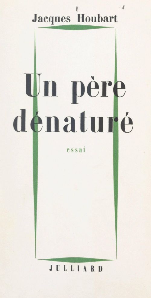 Couverture ebook de Un père dénaturé, de Jacques Houbart
