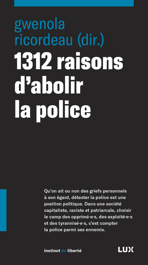 Couverture ebook de 1312 raisons d'abolir la police, de