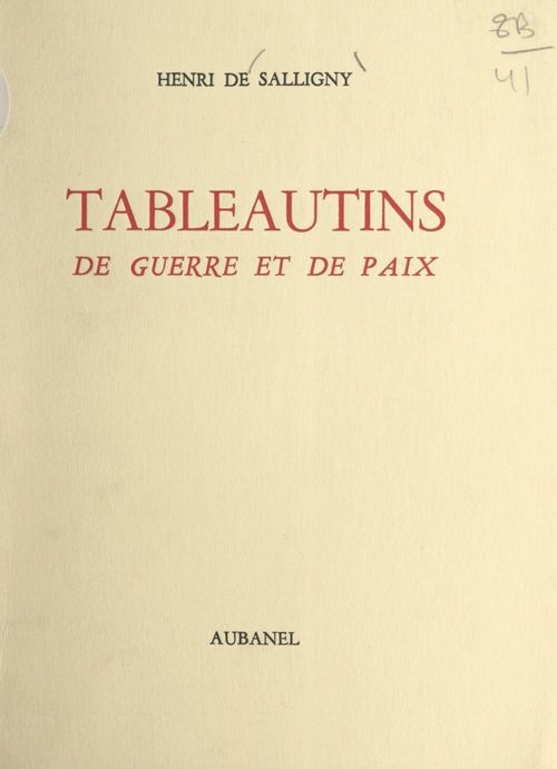 Couverture ebook de Tableautins de guerre et de paix, de Henri De Salligny