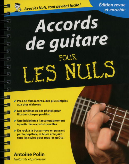 Couverture ebook de Accords de guitare Pour les Nuls - édition augmentée, de Antoine Polin