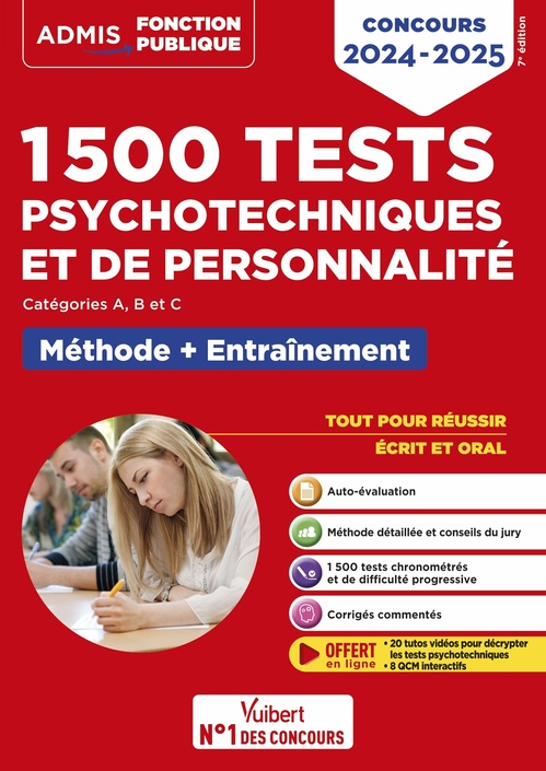ebook cover of 1500 tests psychotechniques et de personnalité - Méthode et entraînement intensif, by Ghyslaine Benoist, Sonia Deschamps