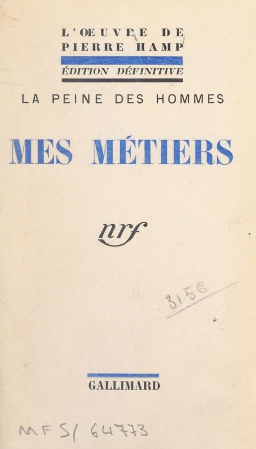 ebook cover of Mes métiers, by Pierre Hamp
