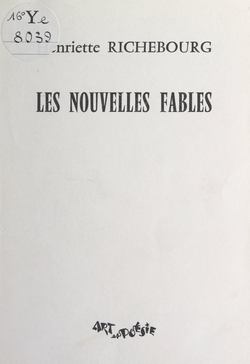 Couverture ebook de Les nouvelles fables, de Henriette Richebourg