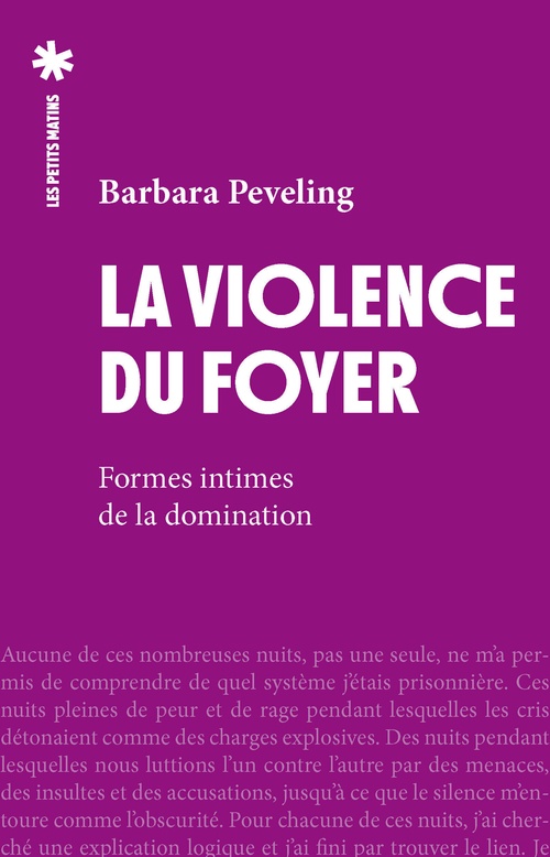 Couverture ebook de La violence du foyer - Formes intimes de la domination, de Barbara Peveling