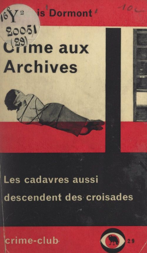 Couverture ebook de Crime aux archives, de François Dormont