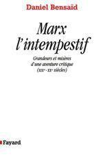 ebook cover of Marx l'intempestif, by Daniel Bensaïd