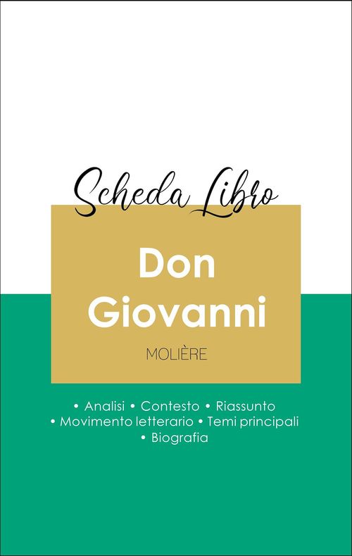 Couverture ebook de Scheda libro Don Giovanni (analisi letteraria di riferimento e riassunto completo), de Molière