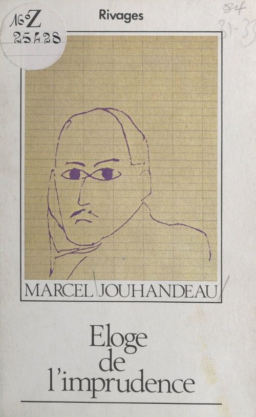 Couverture ebook de Éloge de l'imprudence, de Marcel Jouhandeau