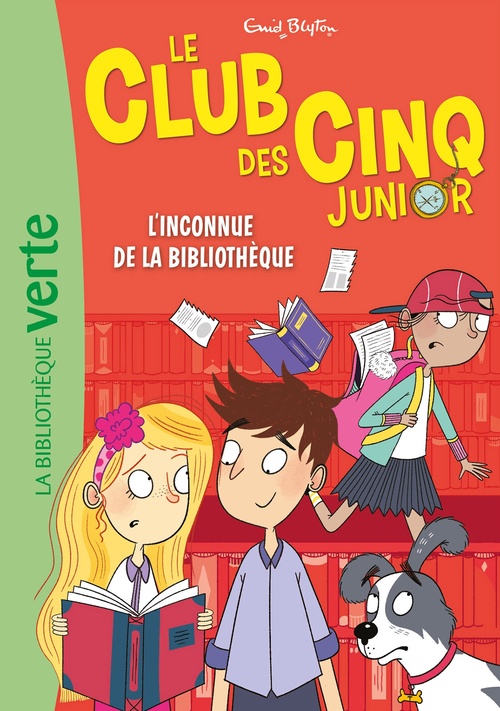 ebook cover of Le Club des Cinq Junior 16 - L'inconnue de la Bibliothèque, by Enid Blyton