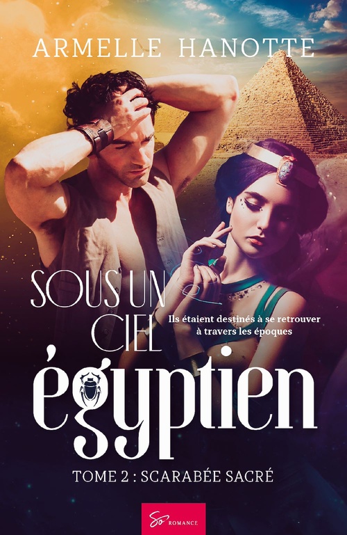 Couverture ebook de Sous un ciel égyptien - Scarabée sacré, de Armelle Hanotte