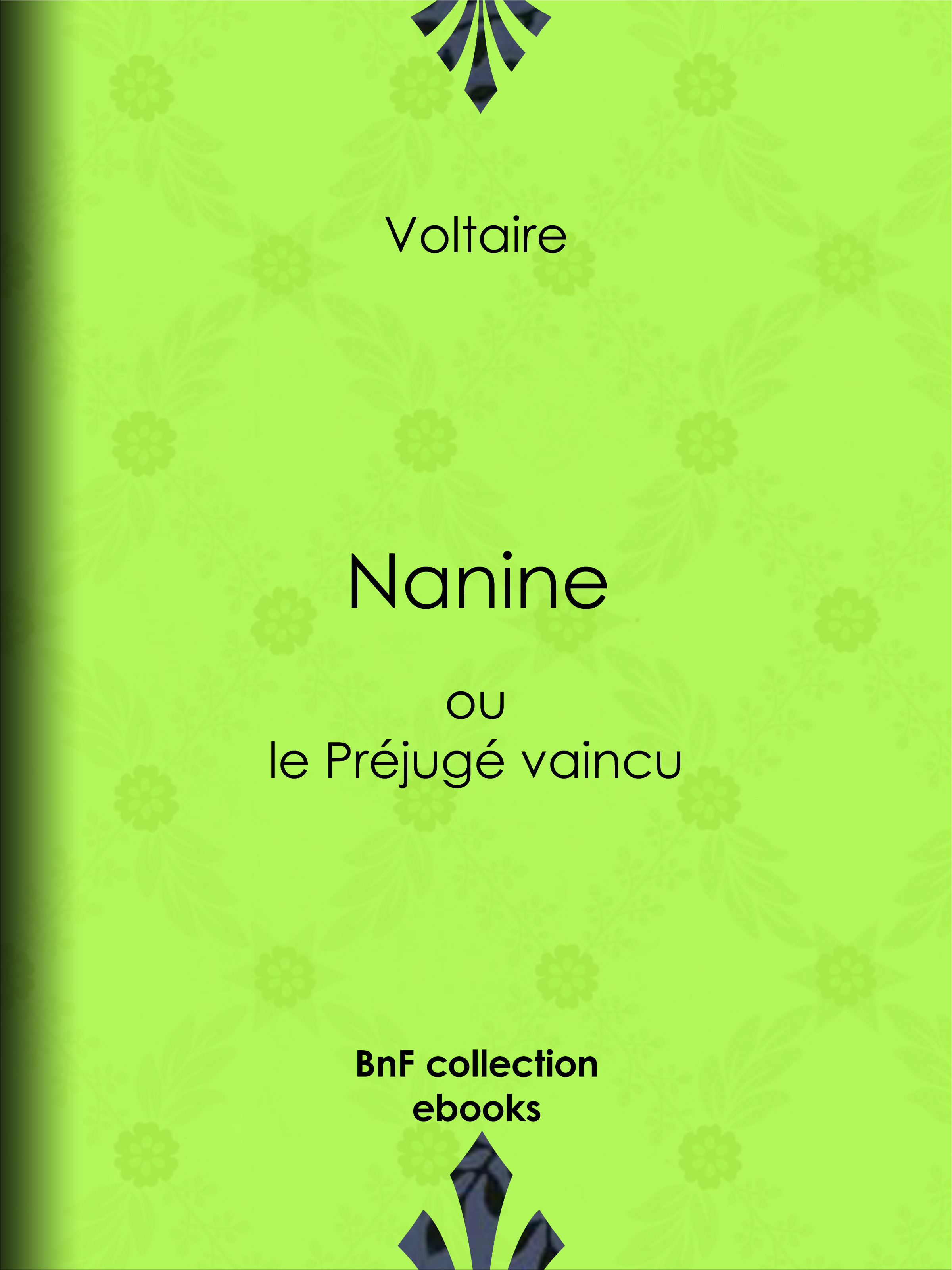 ebook cover of Nanine, by Louis Moland, Voltaire