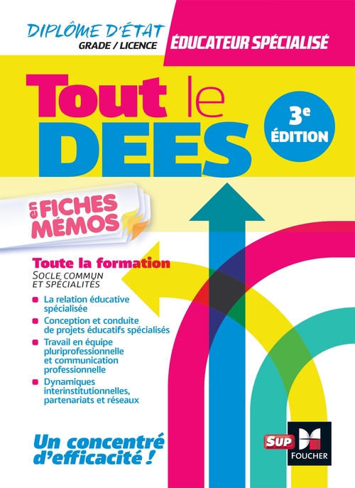 ebook cover of Tout le DEES en fiches mémos - Diplôme d'état Educateur spécialisé - 3e édition - Révision, by Prisilla Benchimol, Jean-baptiste Henry, Mariame Sow, Jean-Pierre Vesin