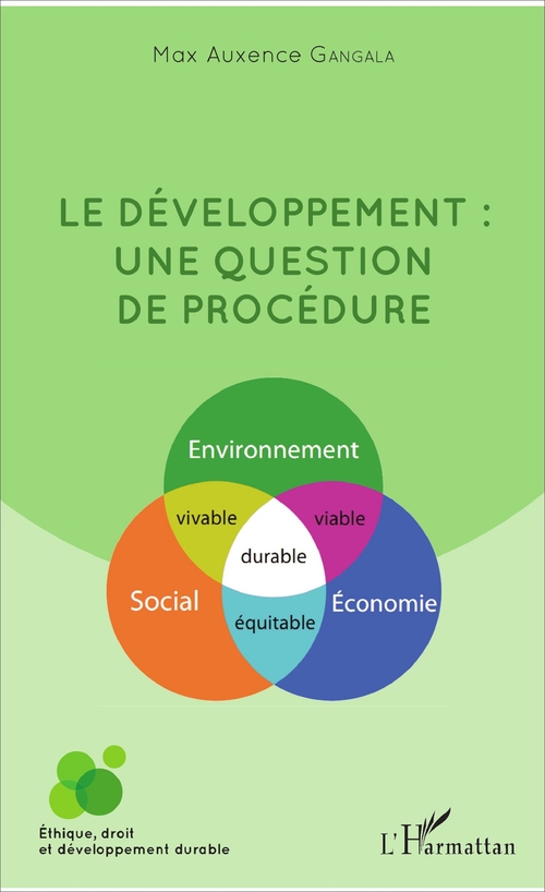 Couverture ebook de Le développement : une question de procédure, de Max Auxence Gangala