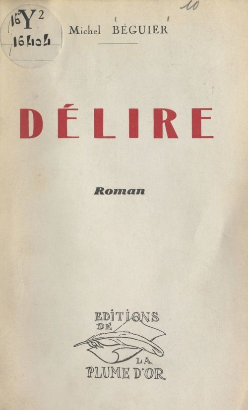 Couverture ebook de Délire, de Michel Beguier