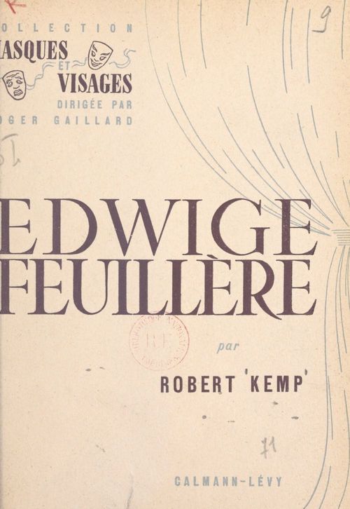 ebook cover of Edwige Feuillère, by Robert Kemp
