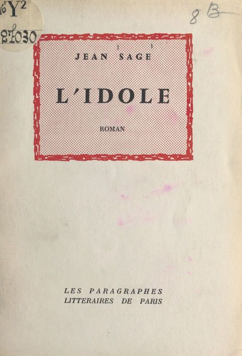 Couverture ebook de L'idole, de Jean Sage