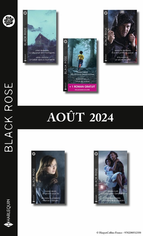 Couverture ebook de Pack mensuel Black Rose - 10 romans + 1 Gratuit (Août 2024), de Collectif