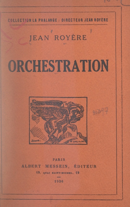 Couverture ebook de Orchestration, de Jean Royère