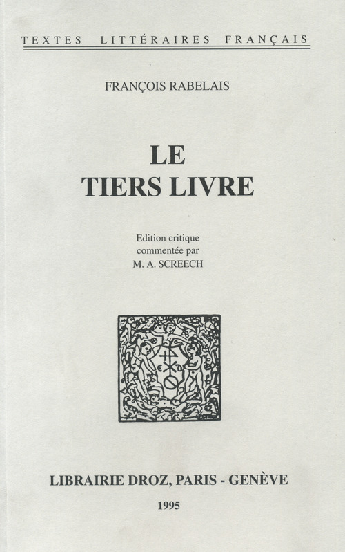 ebook cover of Le Tiers Livre, by Rabelais Fran Ois