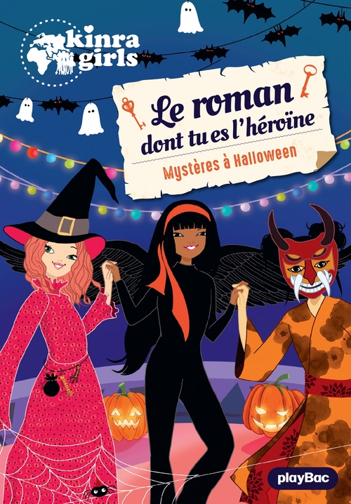 Couverture ebook de Kinra Girls - Roman dont tu es l'héroïne - Mystère à Halloween - Tome 3, de Moka, Lou Leroy