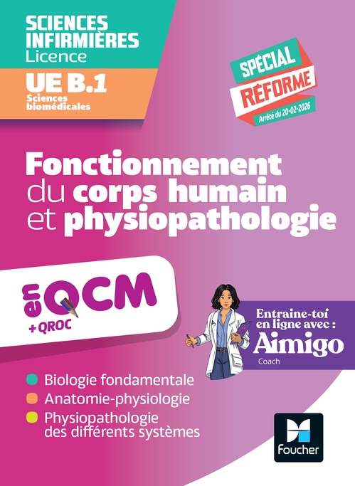Couverture ebook de UE B1 en QCM et QROC - Sciences biomédicales - Fonctionnement du corps humain et physiopathologie, de Kamel Abbadi, Eric Rasolo, Richard Planells, Patrice Bourgeois, Samir Kaddar, Wassila Korribi-Meribai, Marion Lenoir, An