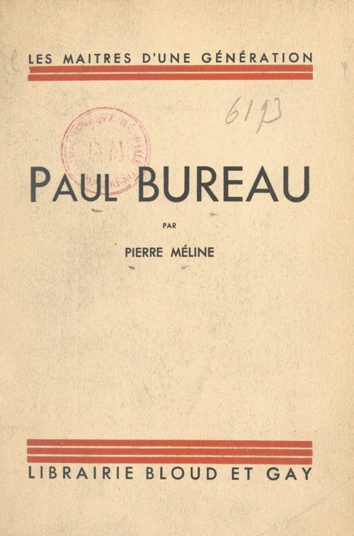 Couverture ebook de Paul Bureau, de Pierre Meline