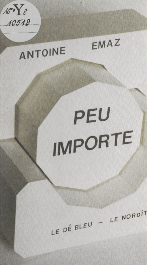 Couverture ebook de Peu importe, de Antoine Emaz