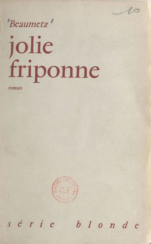 Couverture ebook de Jolie friponne, de Louis-Francois Beaumetz