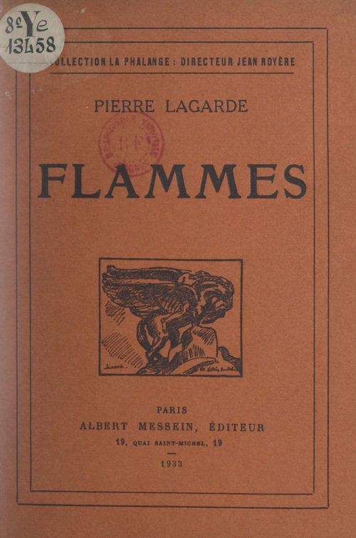 ebook cover of Flammes, by Pierre Lagarde