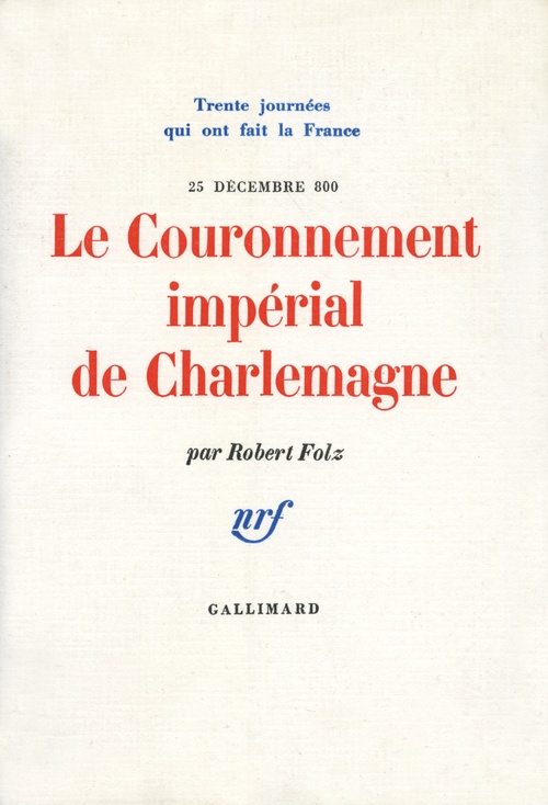 Couverture ebook de Le Couronnement impérial de Charlemagne, de Robert Folz