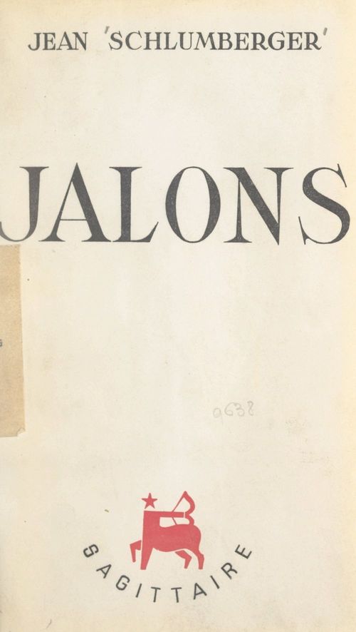 ebook cover of Jalons, by Jean Schlumberger