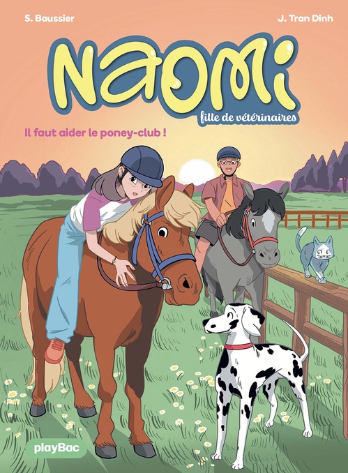 ebook cover of Naomi, fille de vétérinaire - Il faut aider le poney-club ! - Tome 4, by Sylvie Baussier, Julien Tran Dinh