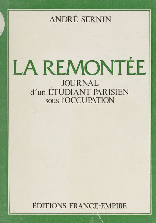Couverture ebook de La remontée, de Andre Sernin