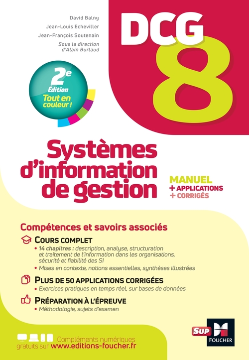ebook cover of DCG 8 Systèmes d'information de gestion Manuel et applications 5e édition, by Jean-François Soutenain