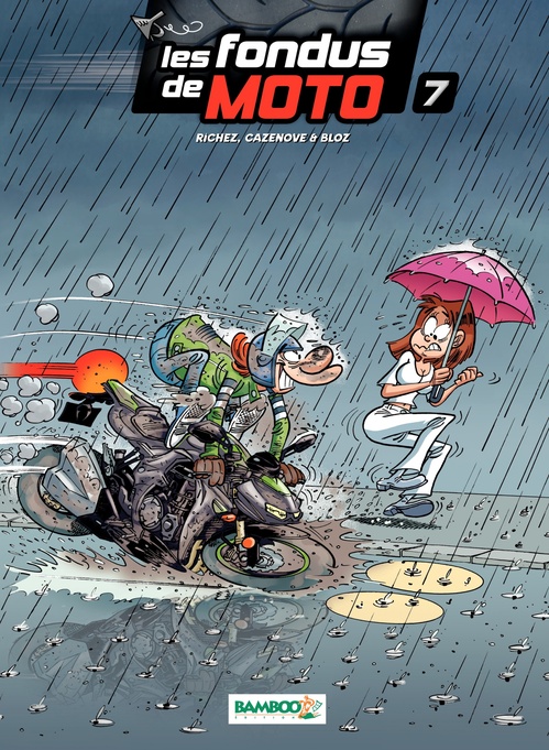 ebook cover of Les Fondus de moto - Tome 7, by Christophe Cazenove, Hervé Richez