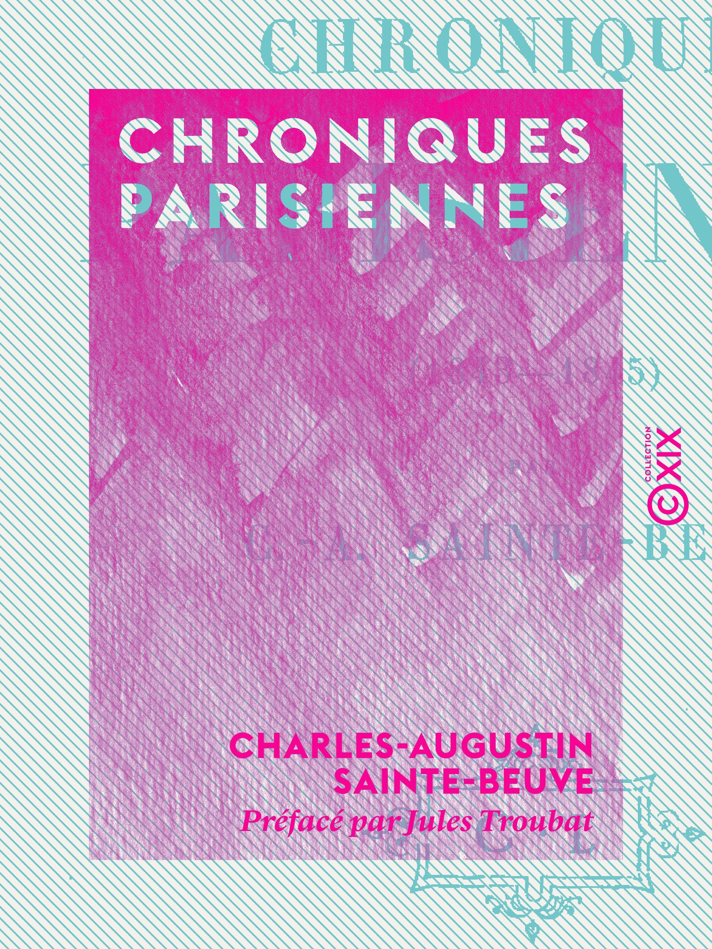 ebook cover of Chroniques parisiennes (1843-1845), by Charles-Augustin Sainte-Beuve