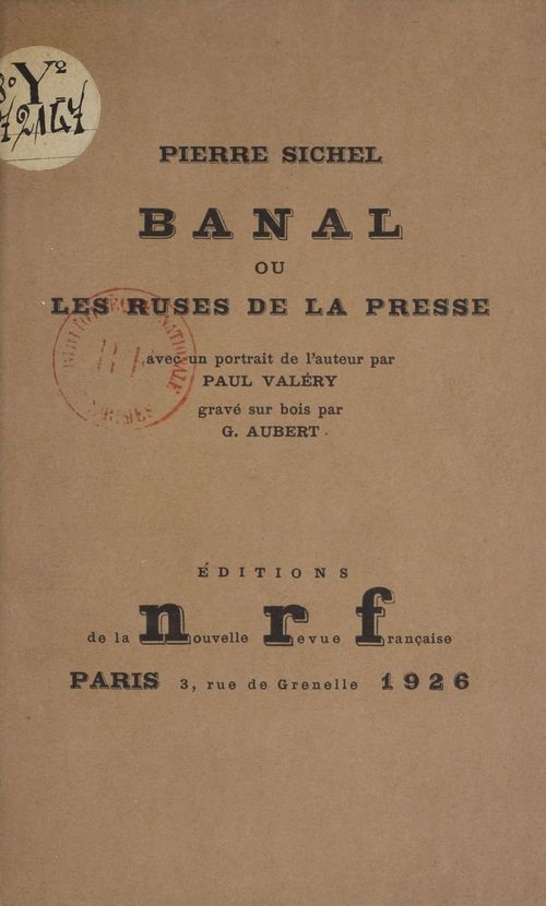 Couverture ebook de Banal, de Pierre Sichel