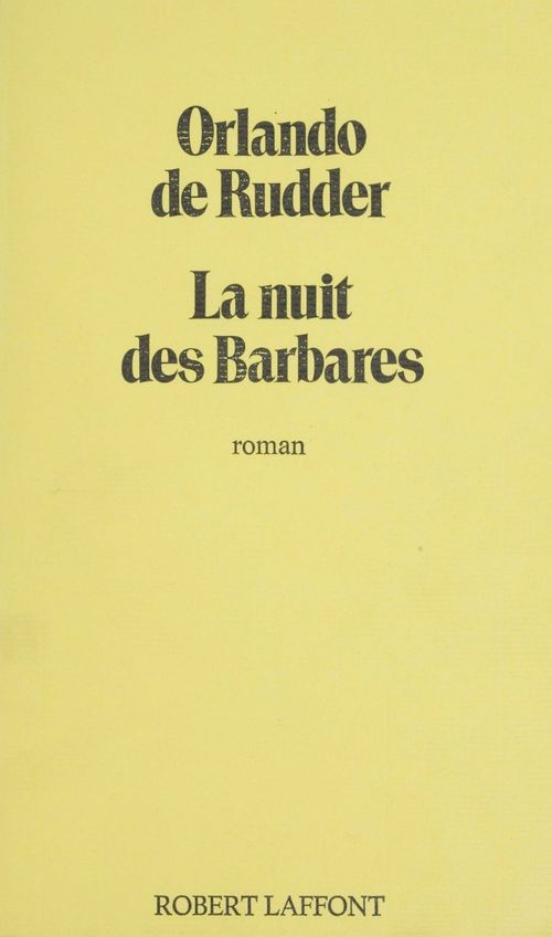 Couverture ebook de La Nuit des barbares, de Orlando de Rudder