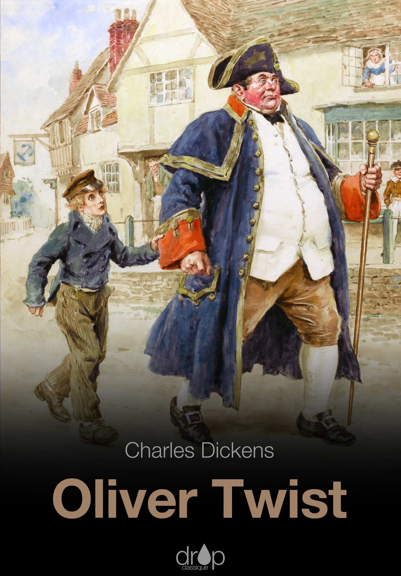 ebook cover of Oliver Twist, by Charles Dickens