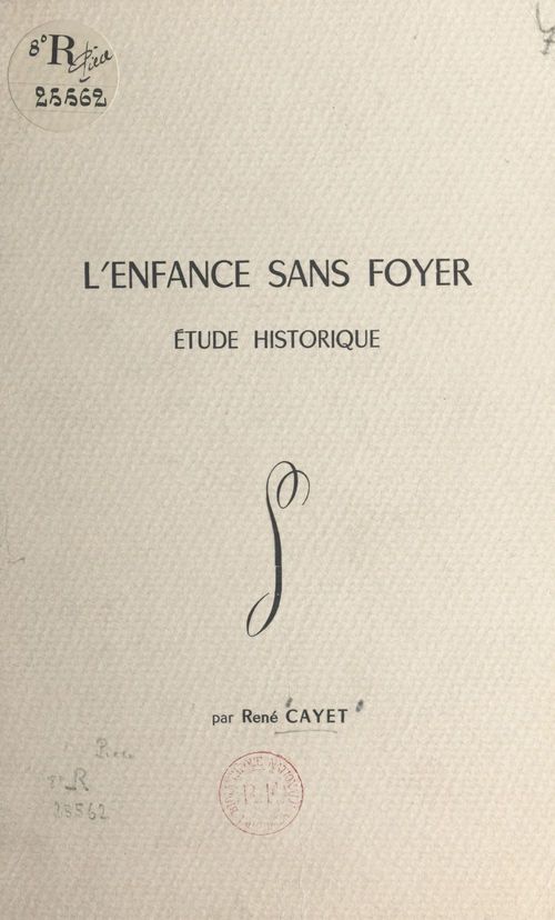 Couverture ebook de L'enfance sans foyer, de Rene Cayet