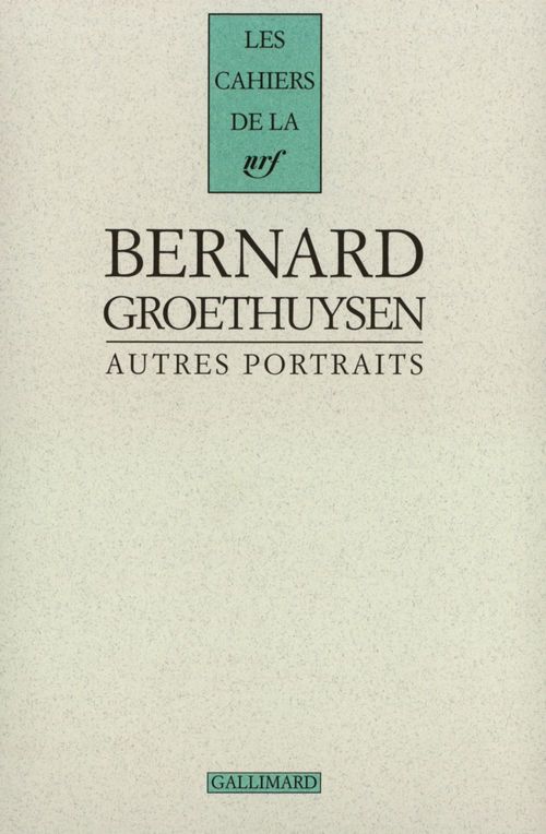 ebook cover of Autres portraits, by Bernard Groethuysen