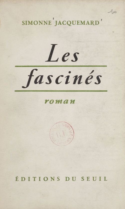 Couverture ebook de Les fascinés, de Simonne Jacquemard