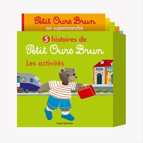 Couverture ebook de 5 histoires de Petit Ours Brun, les activités, de Marie Aubinais