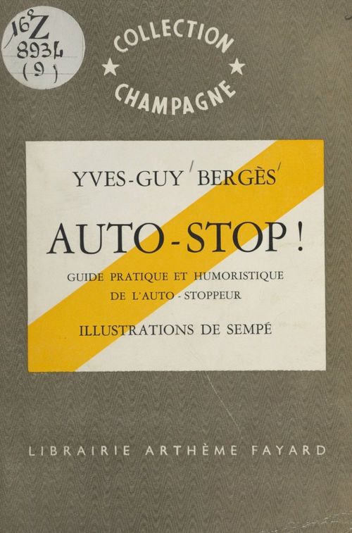 Couverture ebook de Auto-stop !, de Yves-Guy Berges