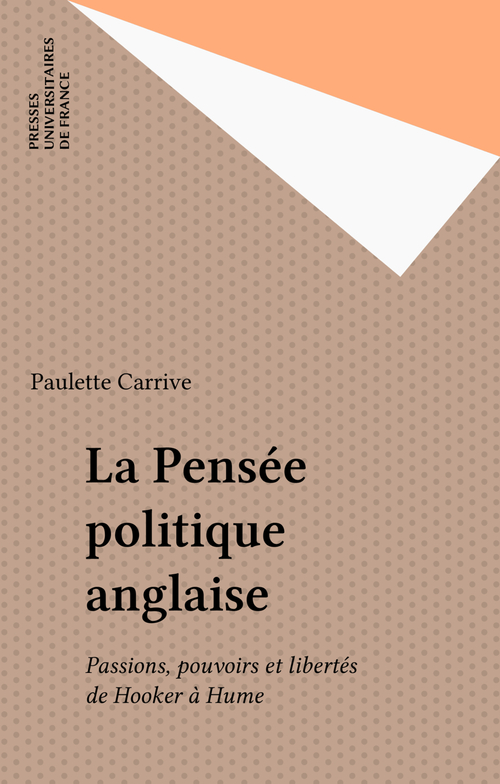 Couverture ebook de La Pensée politique anglaise, de Paulette Carrivé