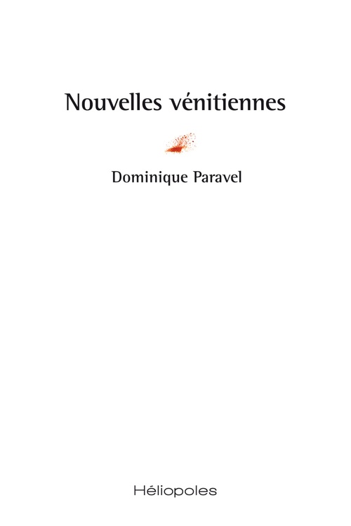 ebook cover of Nouvelles vénitiennes, by Dominique Paravel