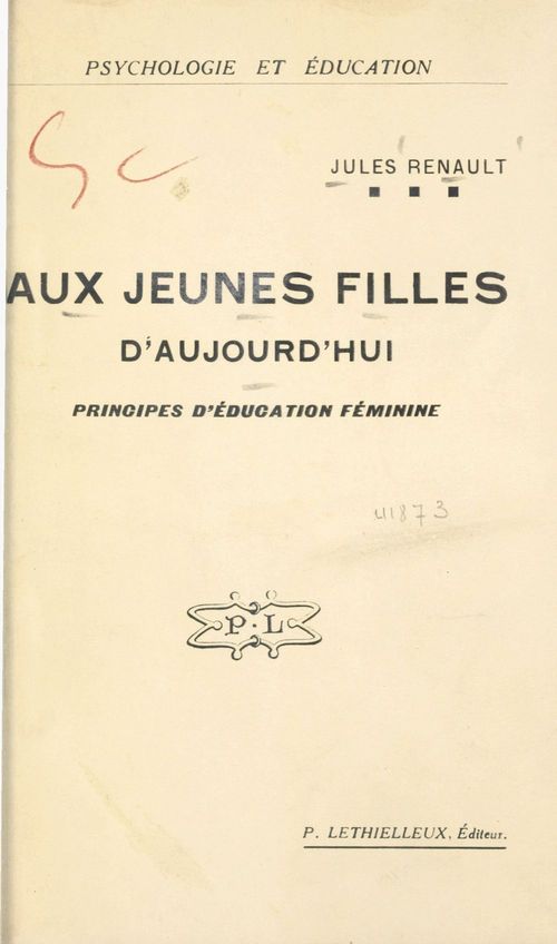 ebook cover of Aux jeunes filles d'aujourd'hui, by Jules Renault
